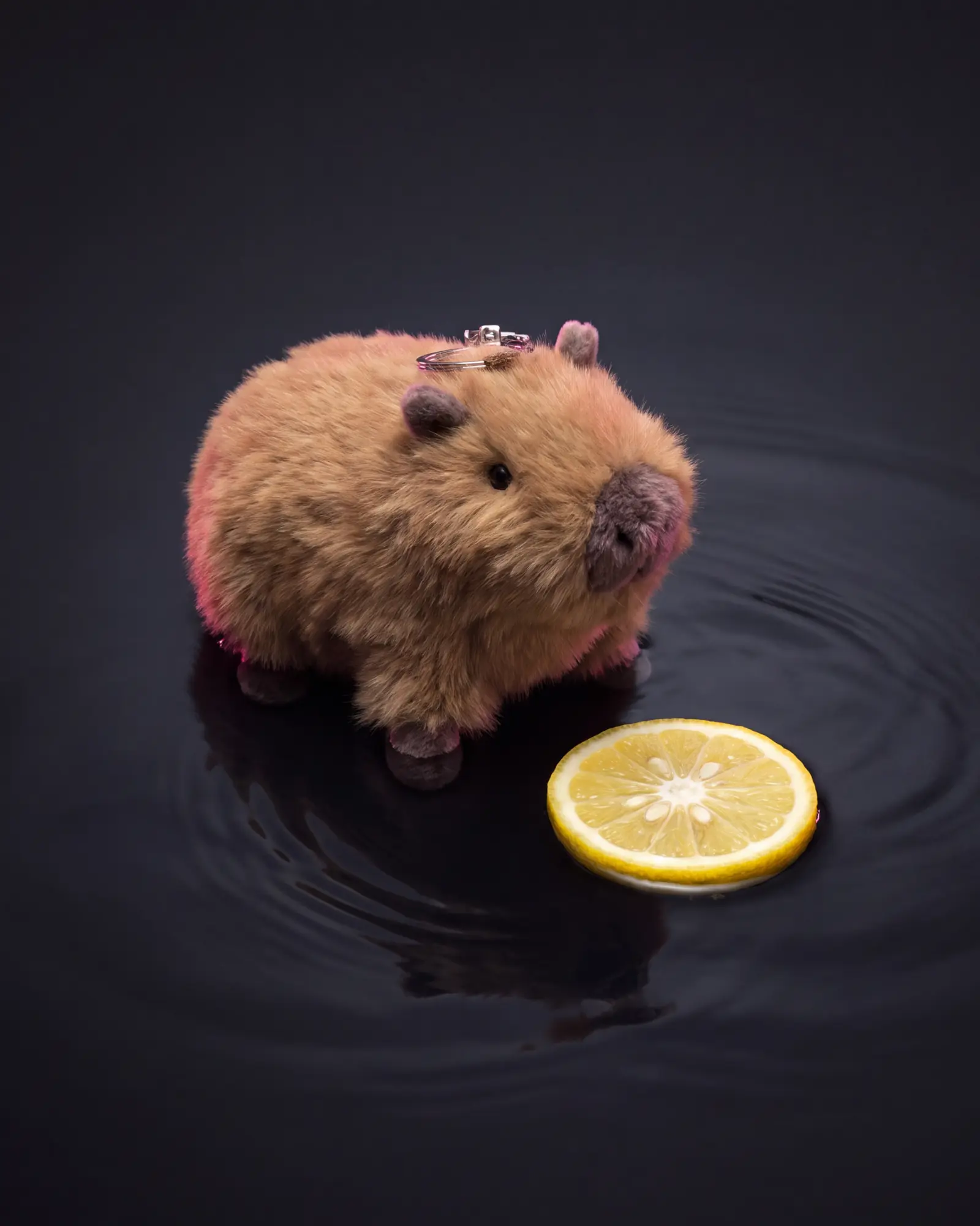 Clyde Capybara Bag Charm, 두 번째 각도.